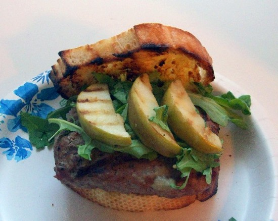 Cheesy Turkey Burgers with Apples